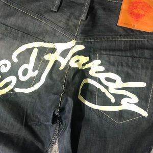Ed Hardy 38x34 jeans 2007 Edition Vintage Vtg raw denim